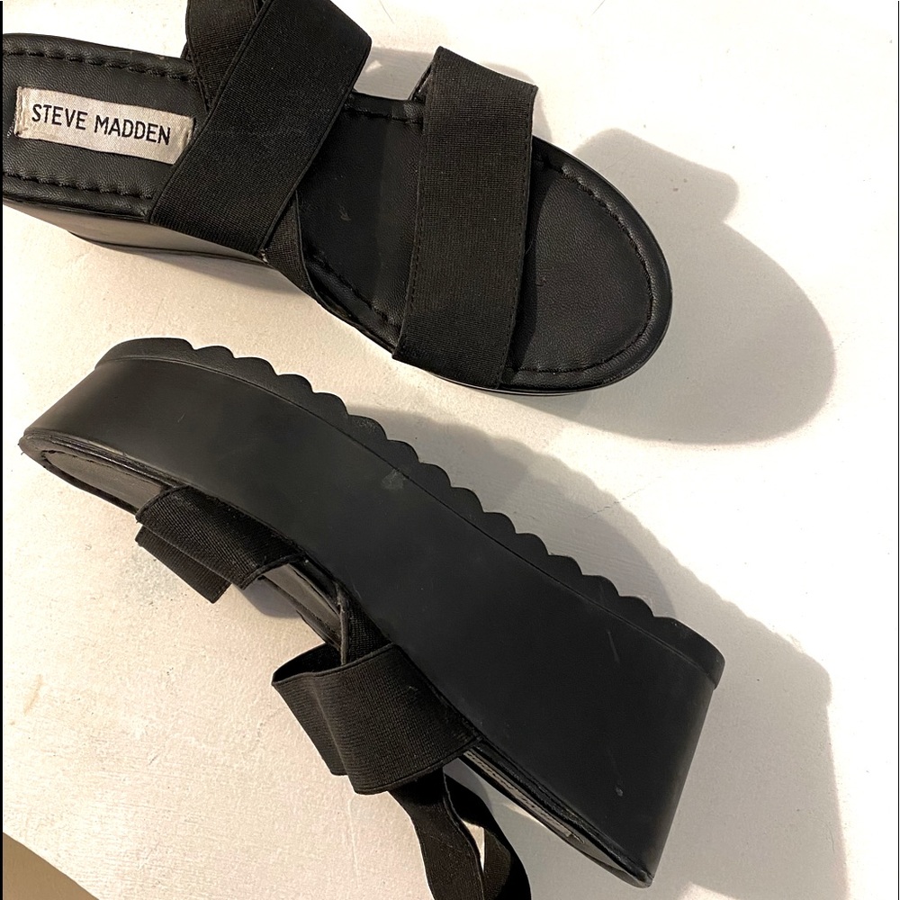Steve Madden “90s” Platform Sandals / Elastic Straps 7